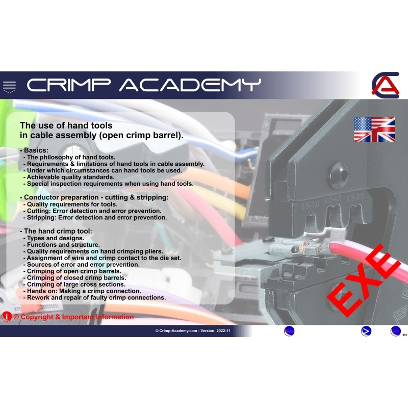 Schulungstool: Handwerkzeuge in der Kabelbearbeitung